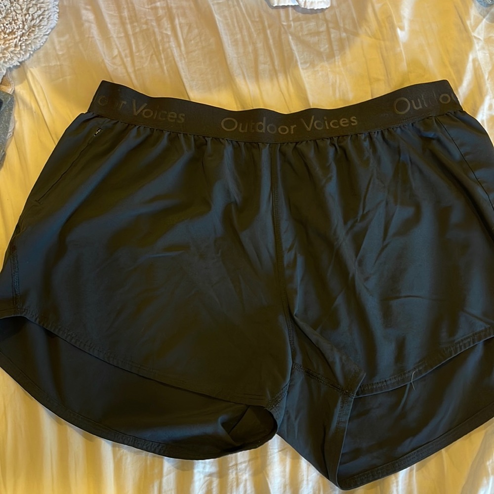 Outdoor Voices Black Athletic Shorts